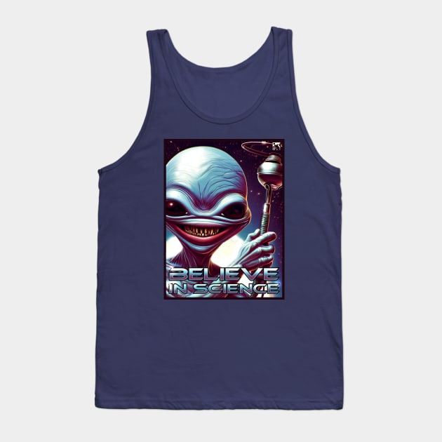 Believe in Science Tank Top by cloudlanddesigns